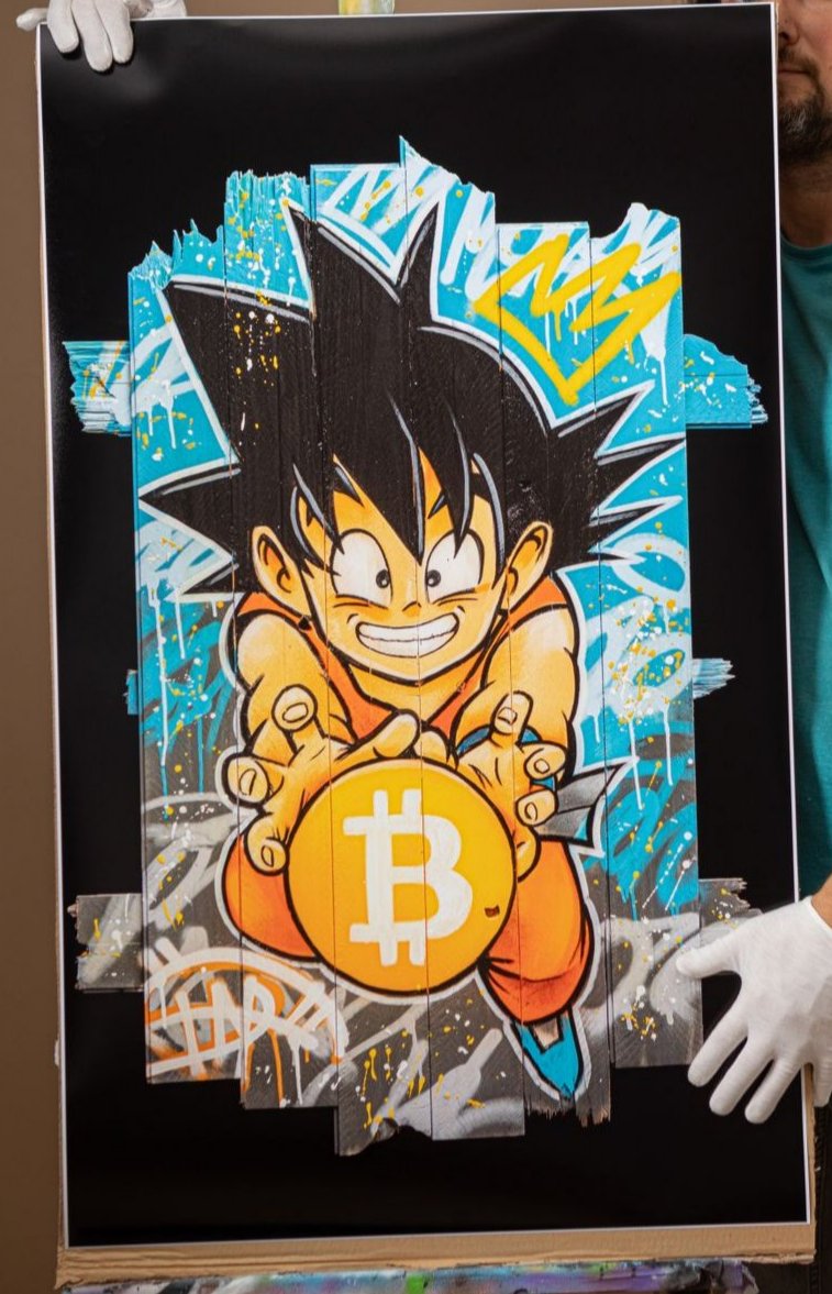 Goku BitCoin by Daru (Limited Edition Print) by Daru - Signature Fine Art